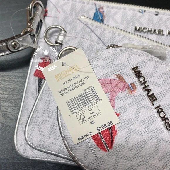 Michael Kors Jet Set Girls 3pc Wristlets set - Picture 10 of 13